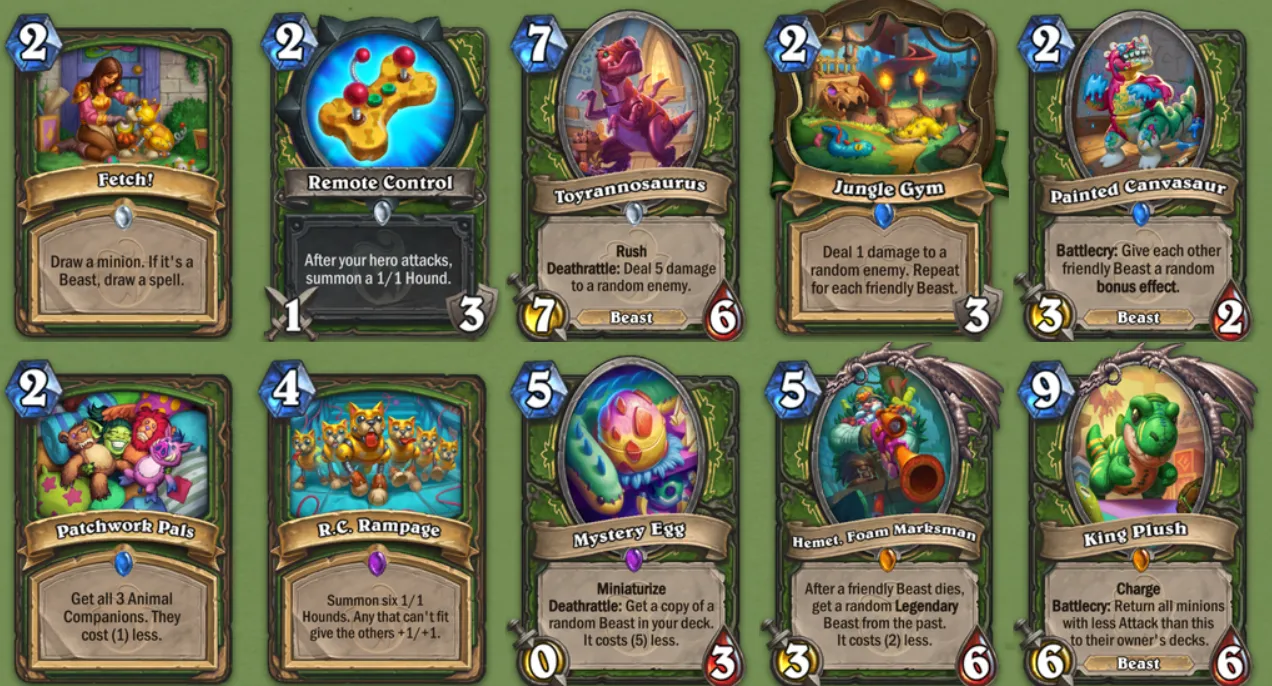 Hearthstone All New Hunter Cards In Whizbang S Workshop Explained