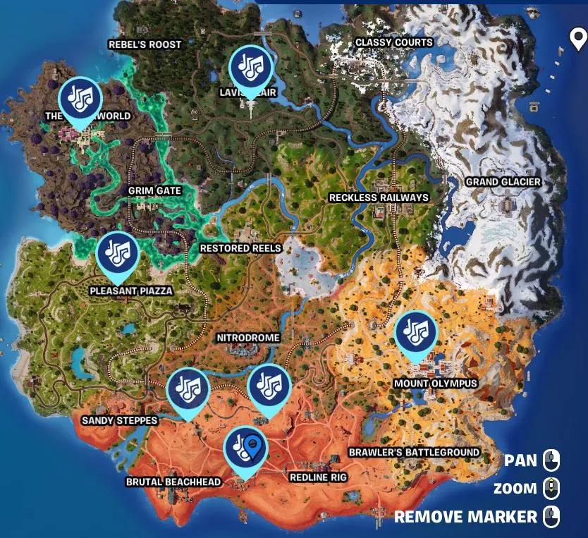 Every Jam Statue Location in Fortnite Chapter 5 Season 3