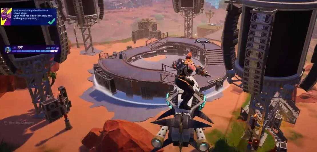 How to Visit the Floating Metallica Loot Island stage in Fortnite