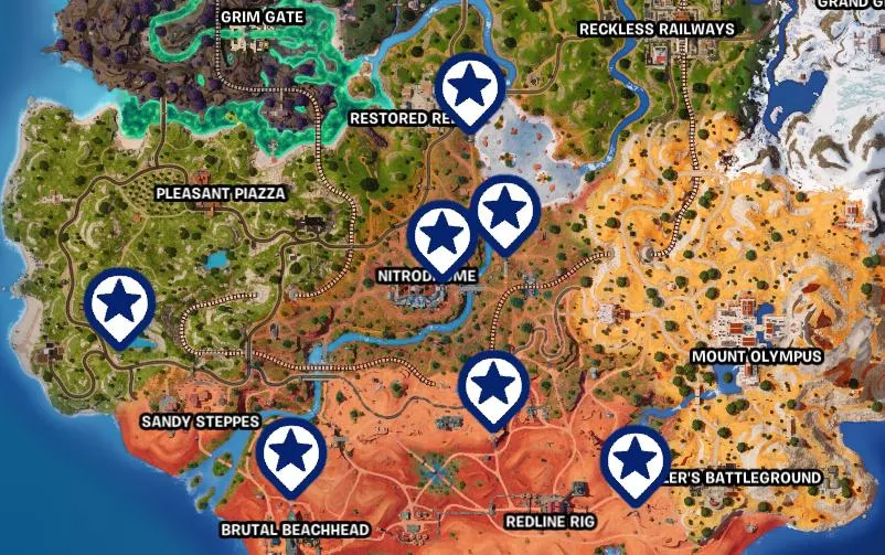 every Flaming Boost Hoop location in Fortnite Chapter 5 Season 3