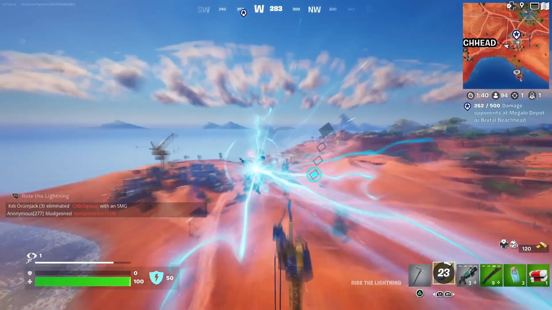 How to Travel distance using the Ride the Lightning item in Fortnite