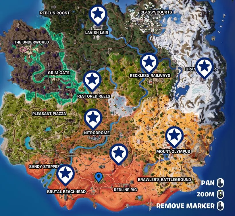 Every Ride the Lightning item location in Fortnite