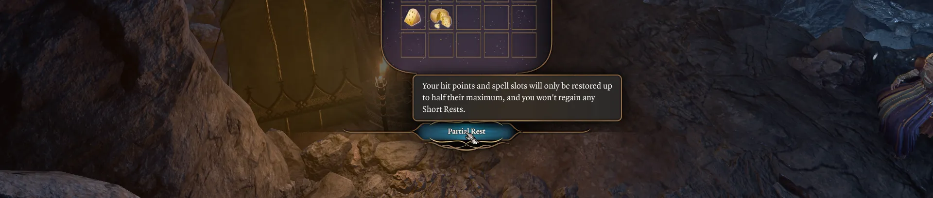 partial rest in baldurs gate 3