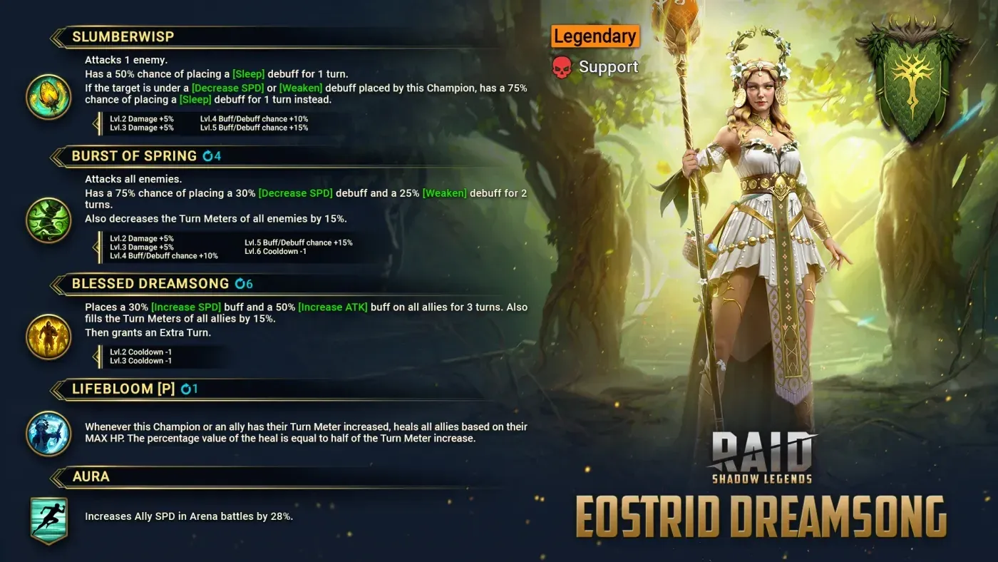 RAID Shadow Legends Eostrid Dreamsong