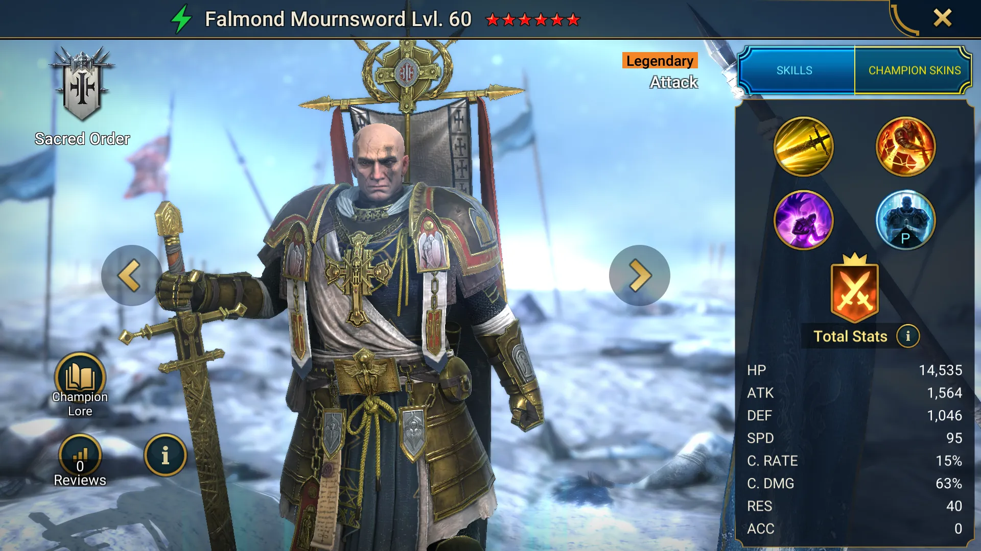 RAID Shadow Legends Falmond Mournsword