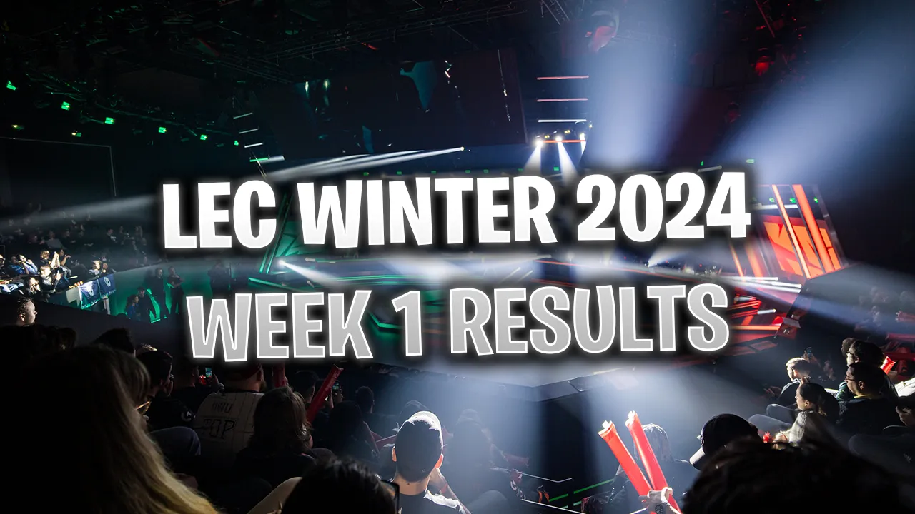 LEC Winter 2024 Week 1 Games and Results