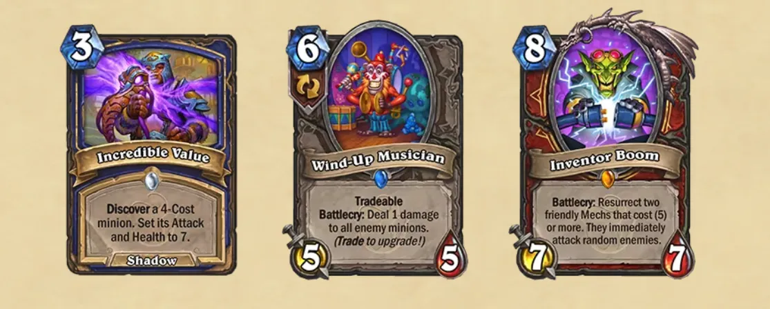 Whizbang's Workshop Throwback Cards Hearthstone