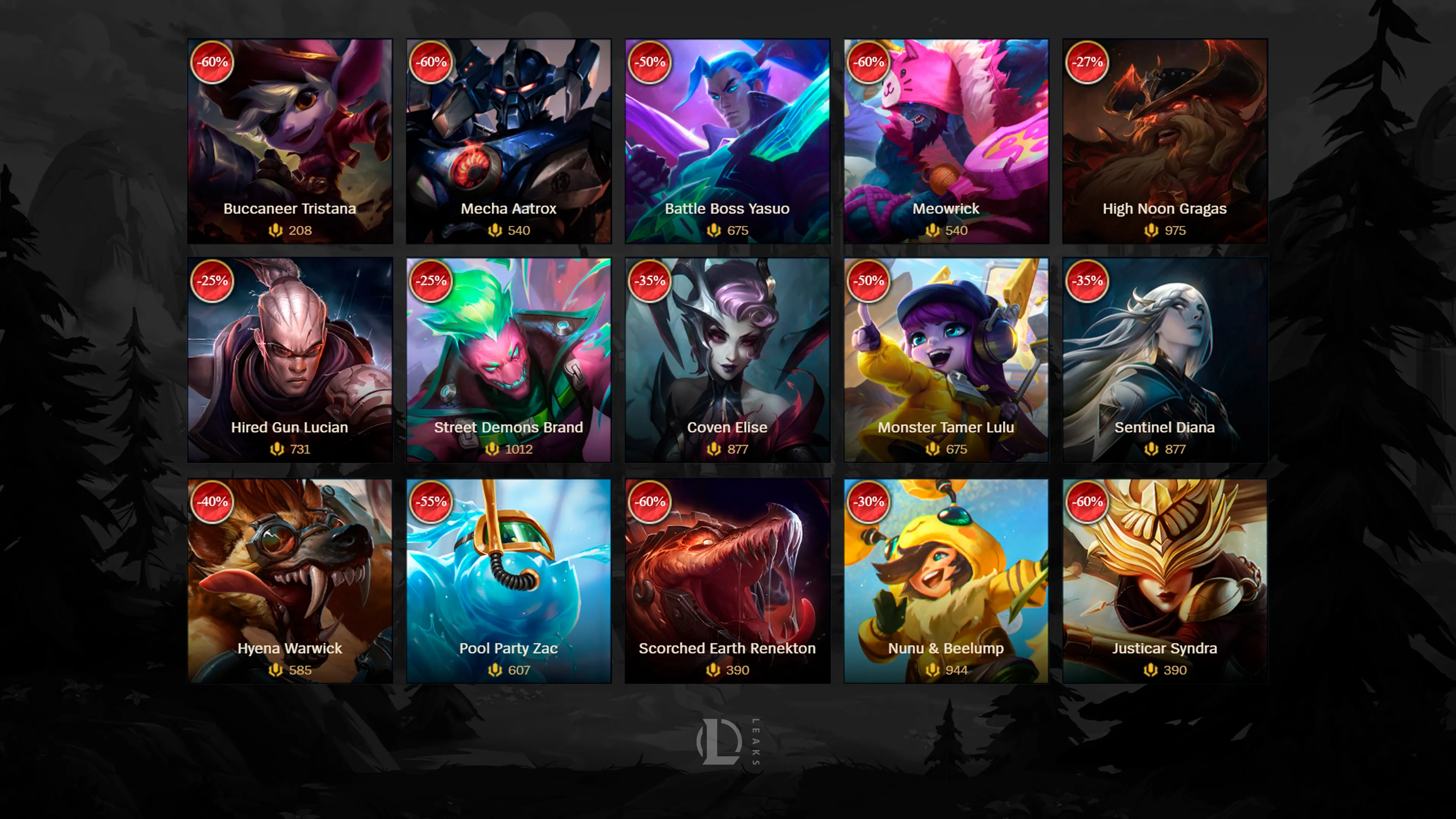 Current LoL Skin Sale August 12 - August 19