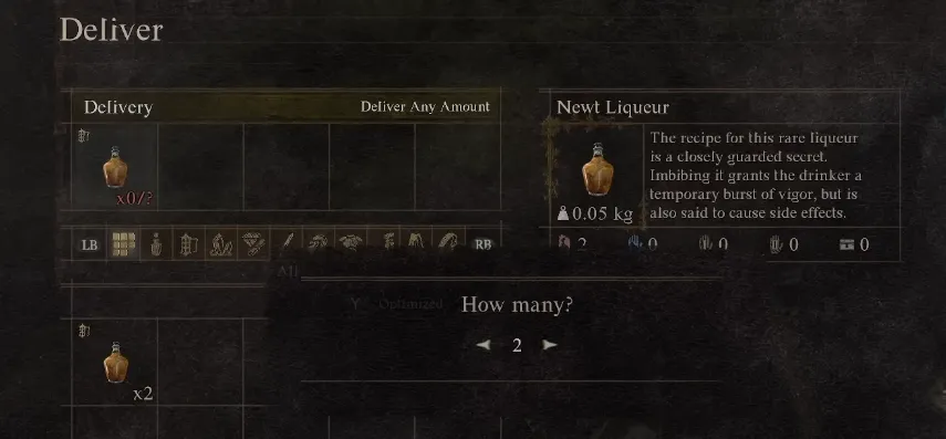 Dragon's Dogma 2 Newt Liquor