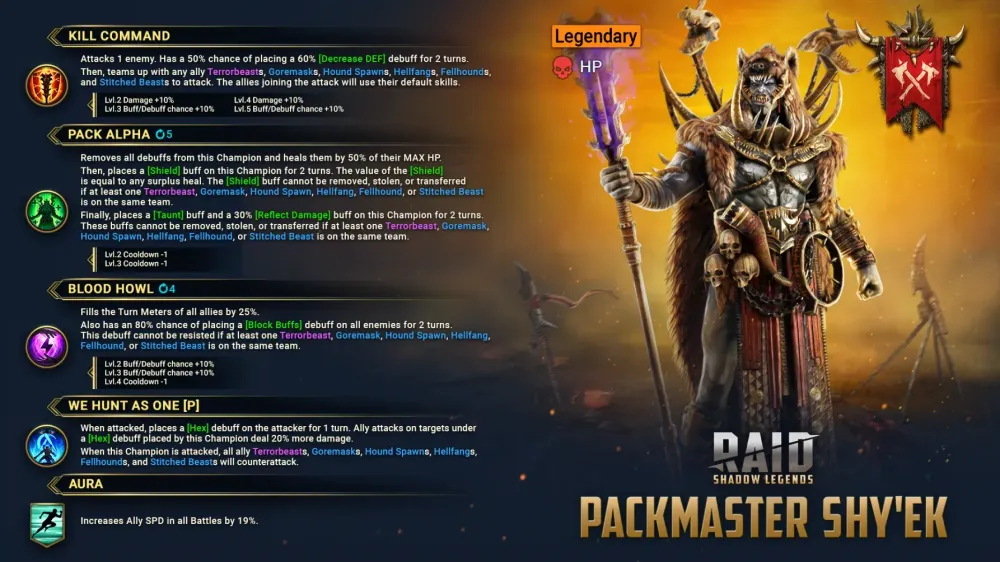 RAID Shadow Legends: New Champion - Packmaster Shy'ek