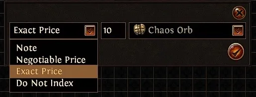 Path of Exile Selling Items