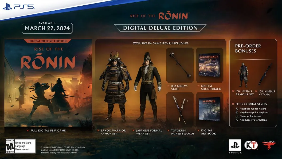 Rise of the Ronin: All Editions & Pre-Order Bonuses
