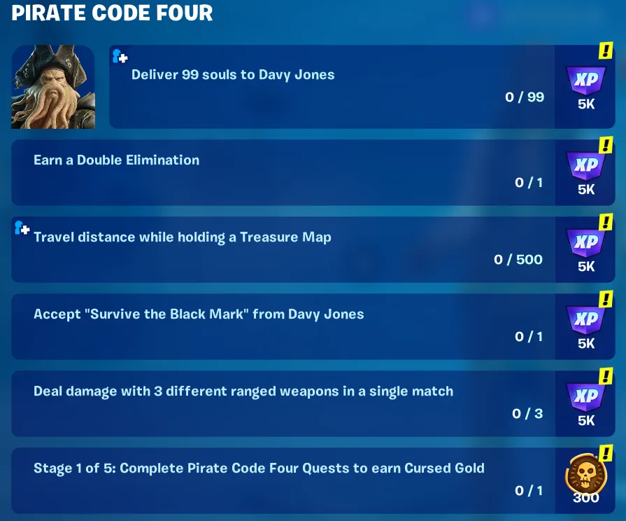 How to Complete Every 'Pirate Code Four' Quest in Fortnite Chapter 5 Season 3