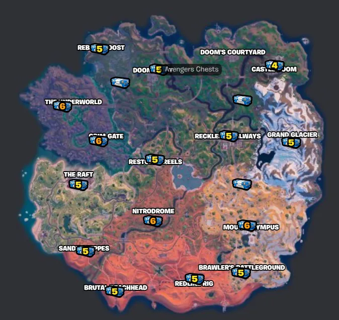 Every Avenger's Chest Location in Fortnite