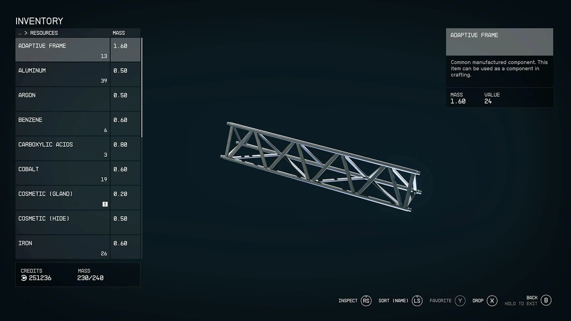 Starfield adaptive frame location