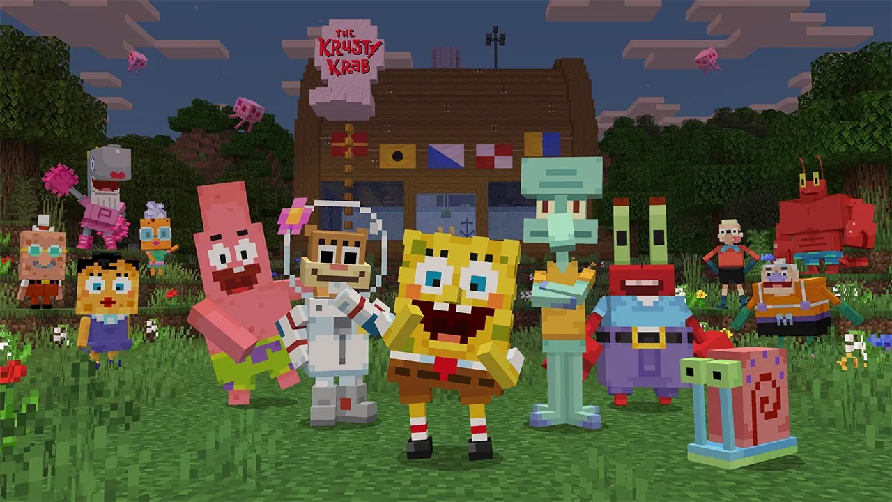 Minecraft SpongeBob DLC Add-On Character Showcase