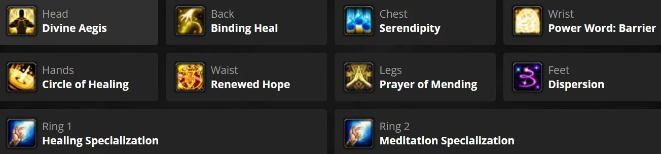 Holy Priest Runes