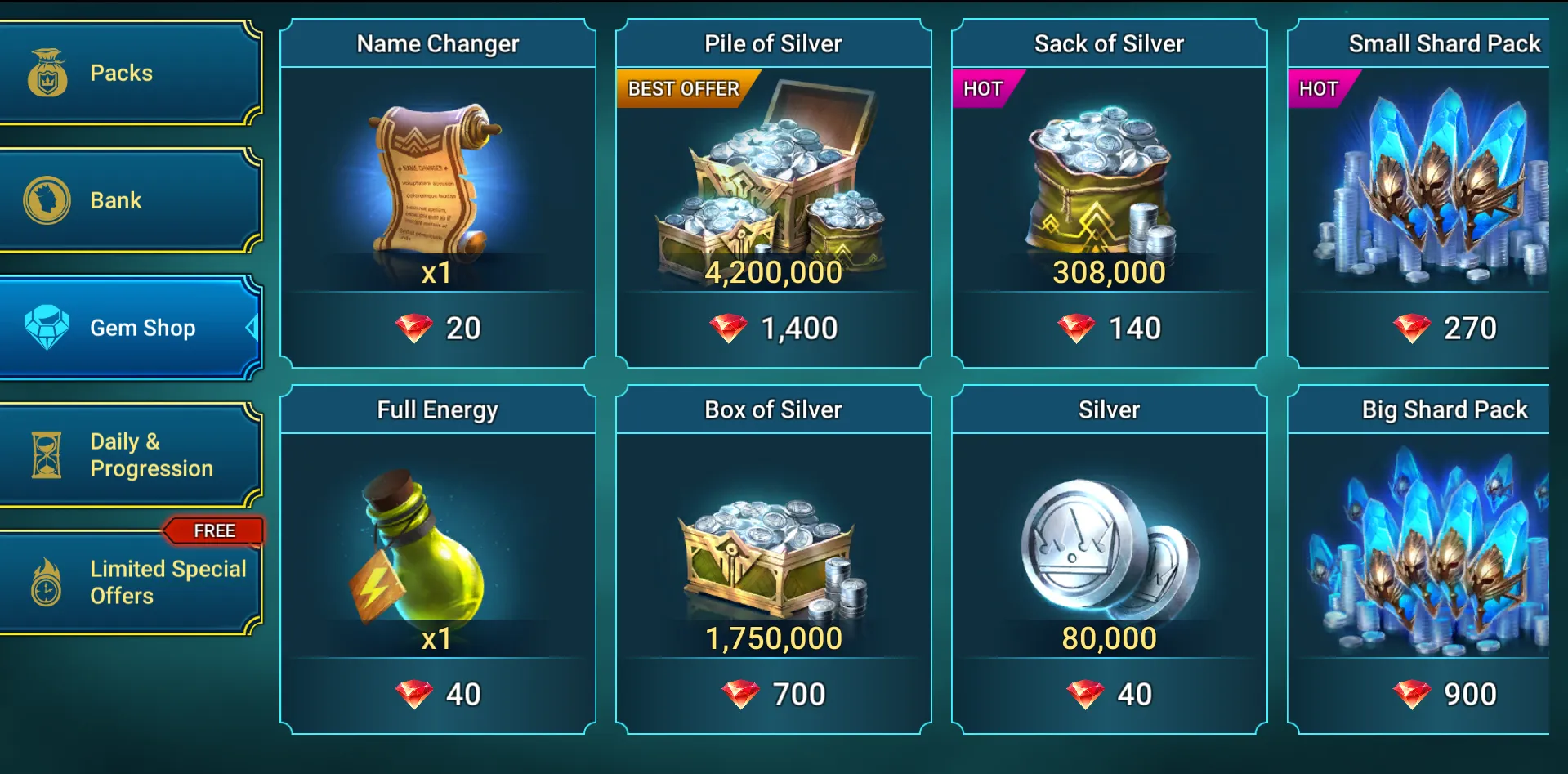 RAID Shadow Legends Gems