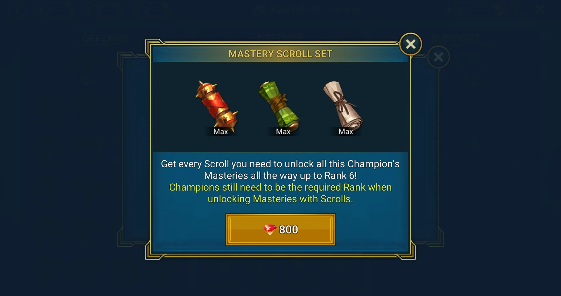 RAID Shadow Legends Mastery Scroll Set