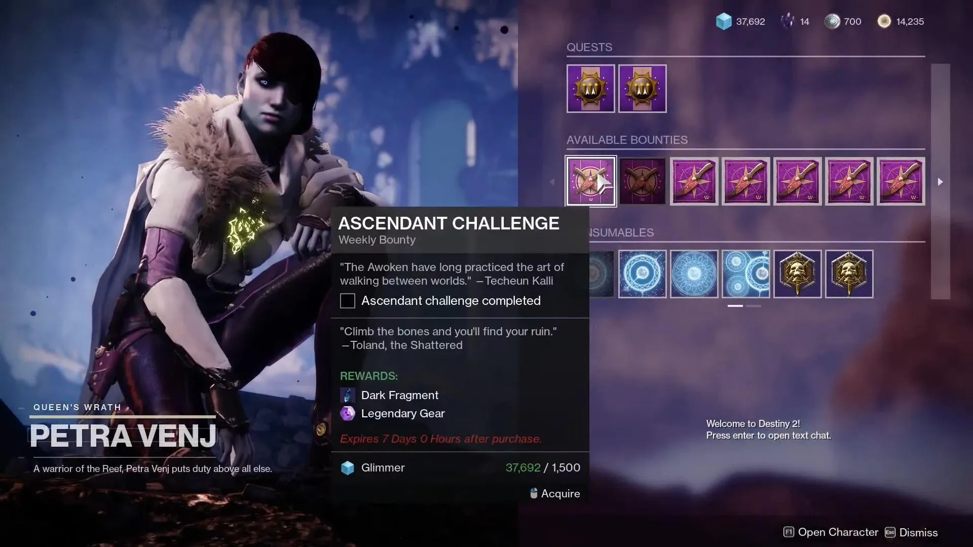 Destiny 2 Ascendant Challenge This Week