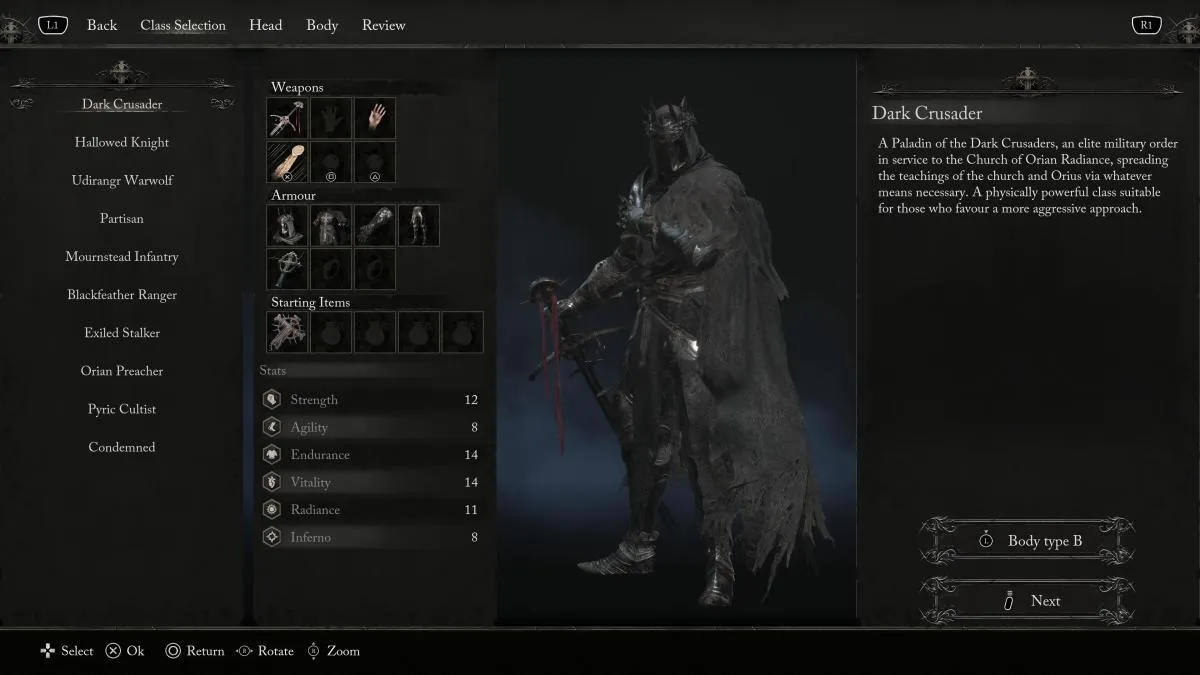 Dark Crusader Class unlock in Lords of the Fallen 2023