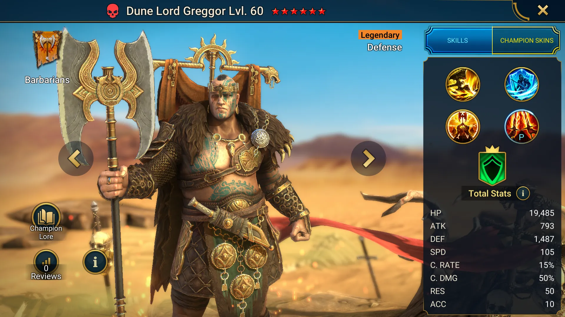 RAID Shadow Legends: New Champion - Dune Lord Greggor Skills & More