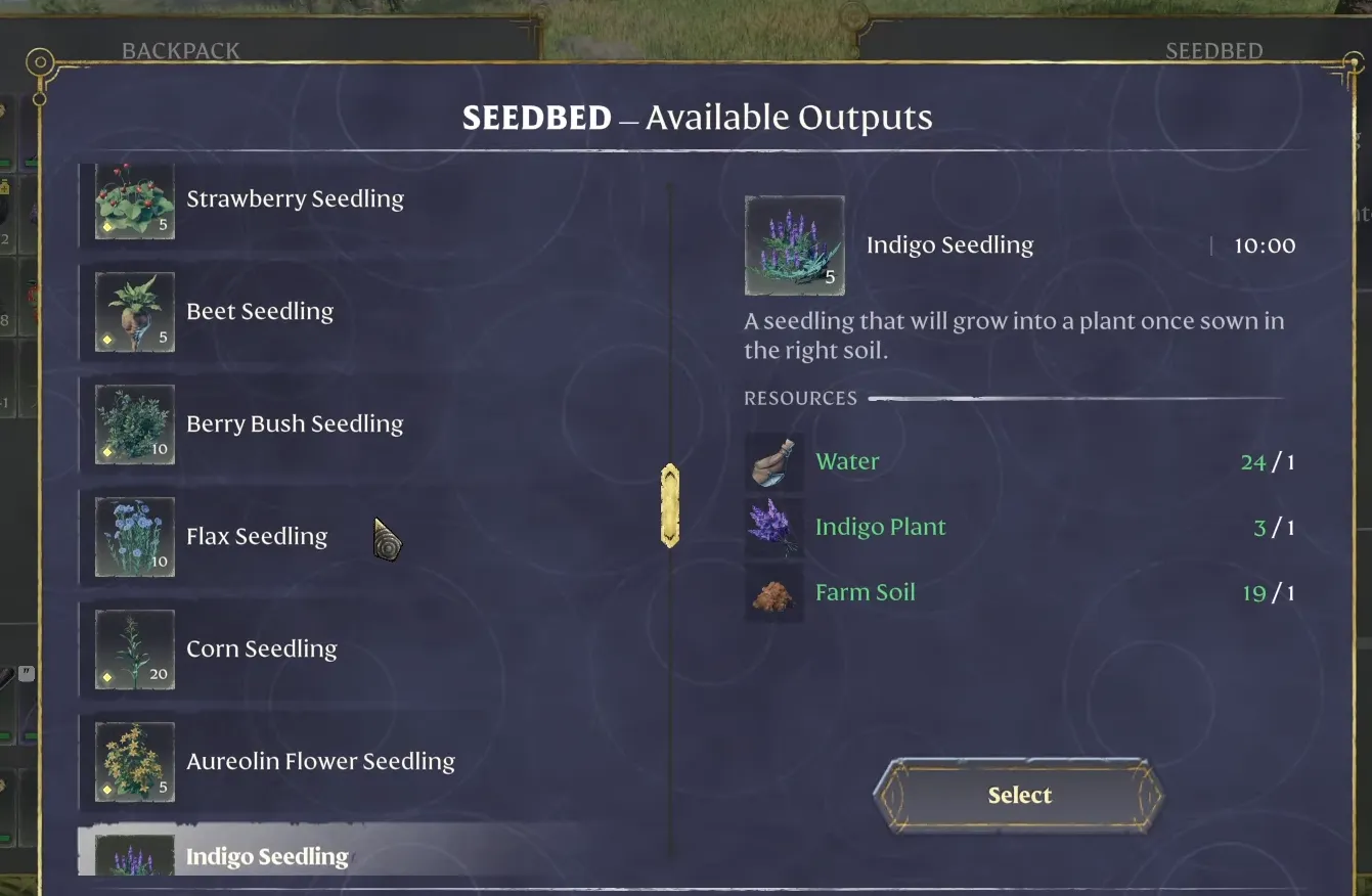 Enshrouded Indigo Seedling