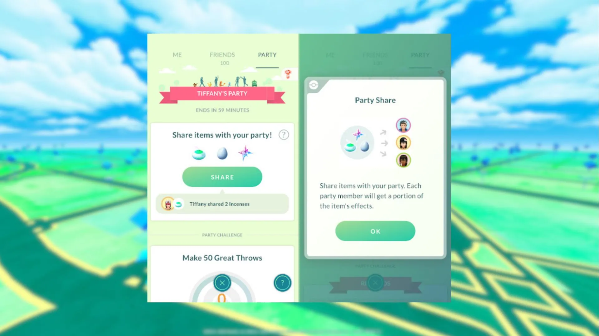 Pokemon GO Brings Back Party Share Feature