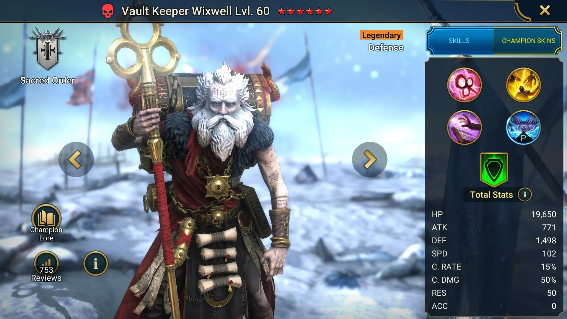 RAID Shadow Legends: Vault Keeper Wixwell Best Build Guide