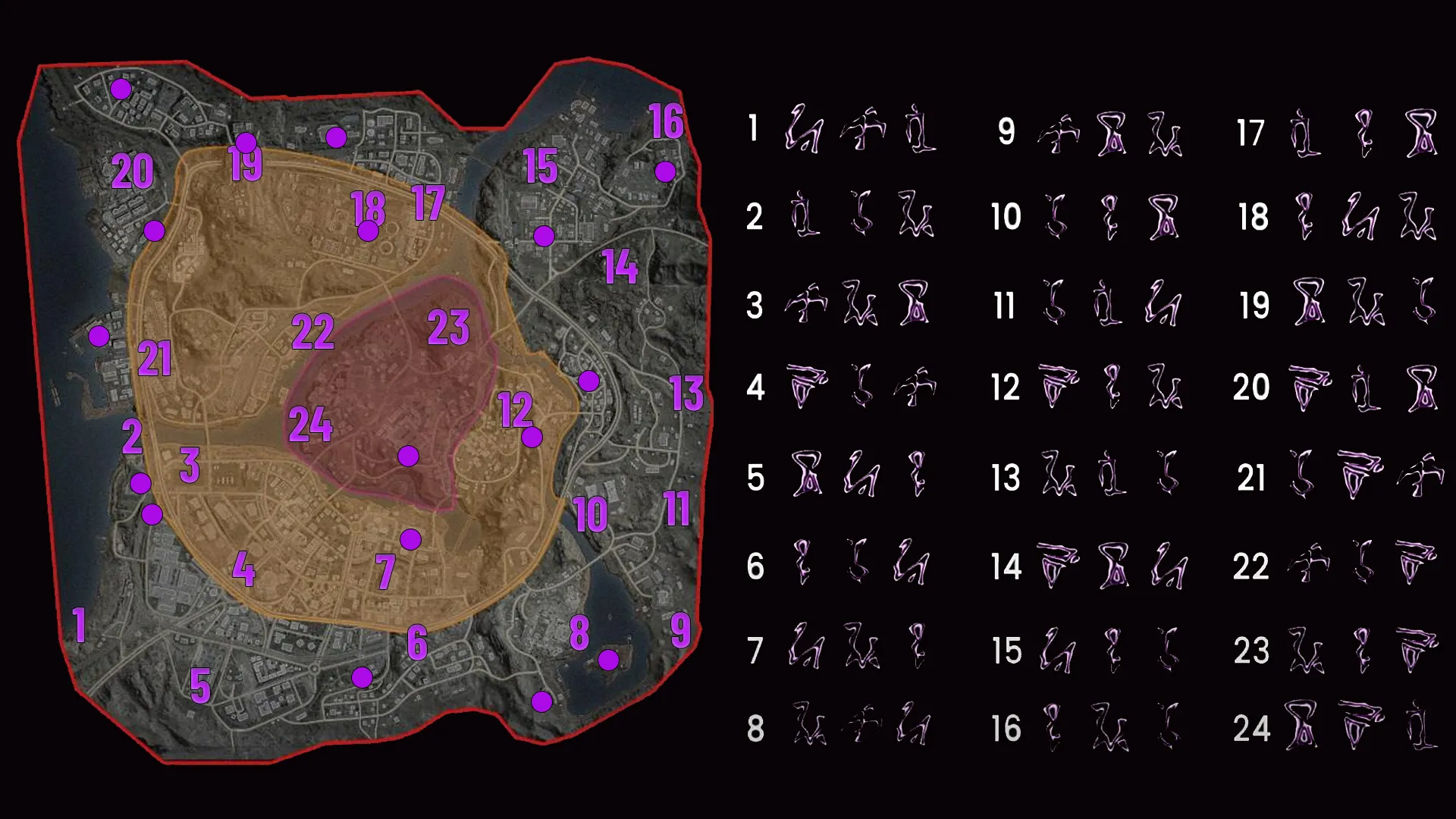Portal locations and rune combinations mwz