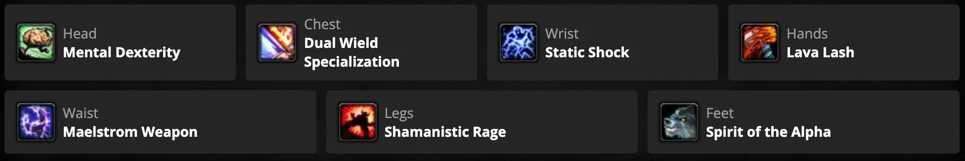 WoW SoD Phase 3 Enhancement Shaman Runes