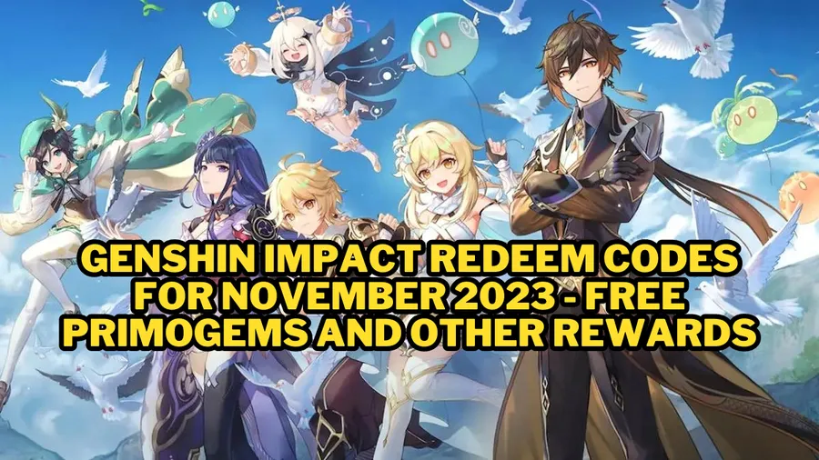 NEW* UPDATE GENSHIN IMPACT REDEEM CODES NOVEMBER 2023! GENSHIN