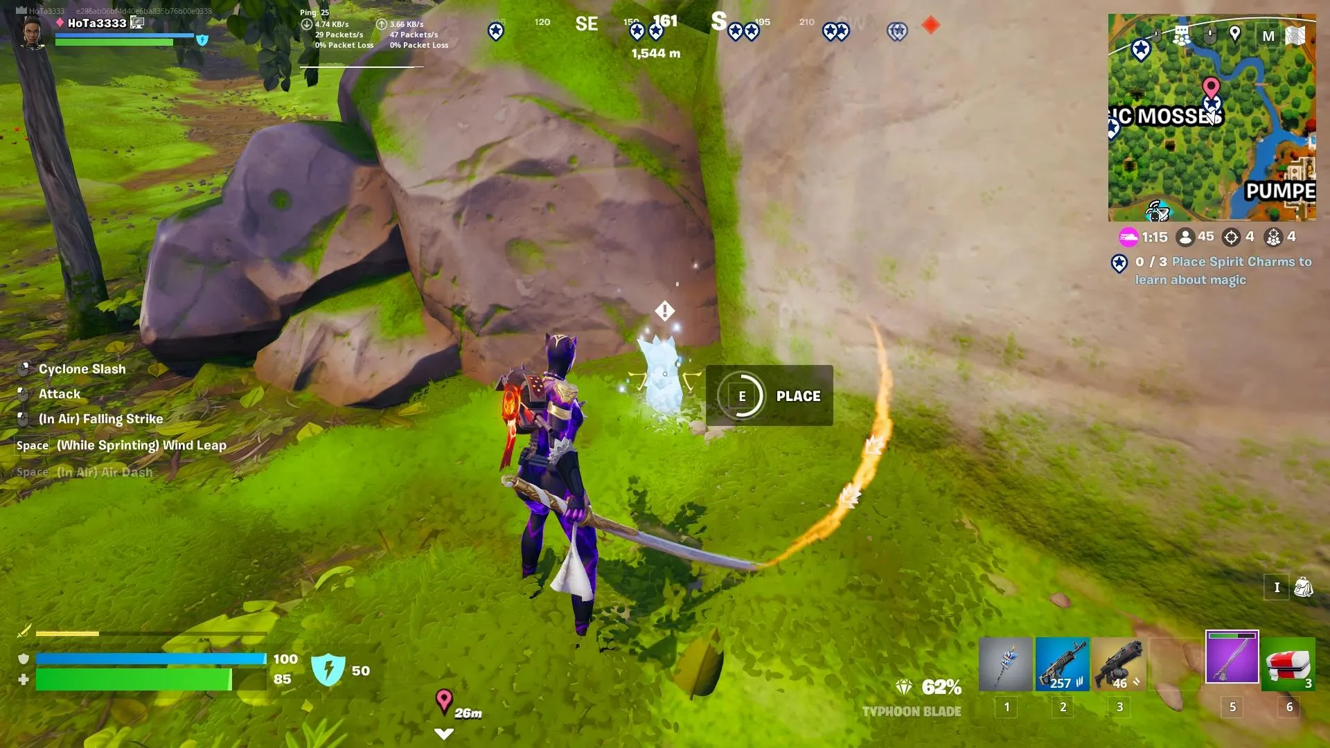 How to Place Spirit Charms to Learn About Magic in Fortnite