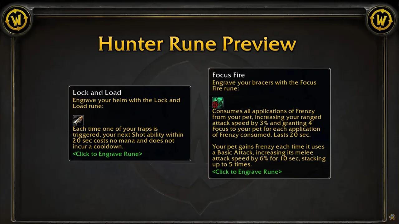 WoW SoD Phase 3 Hunter Runes