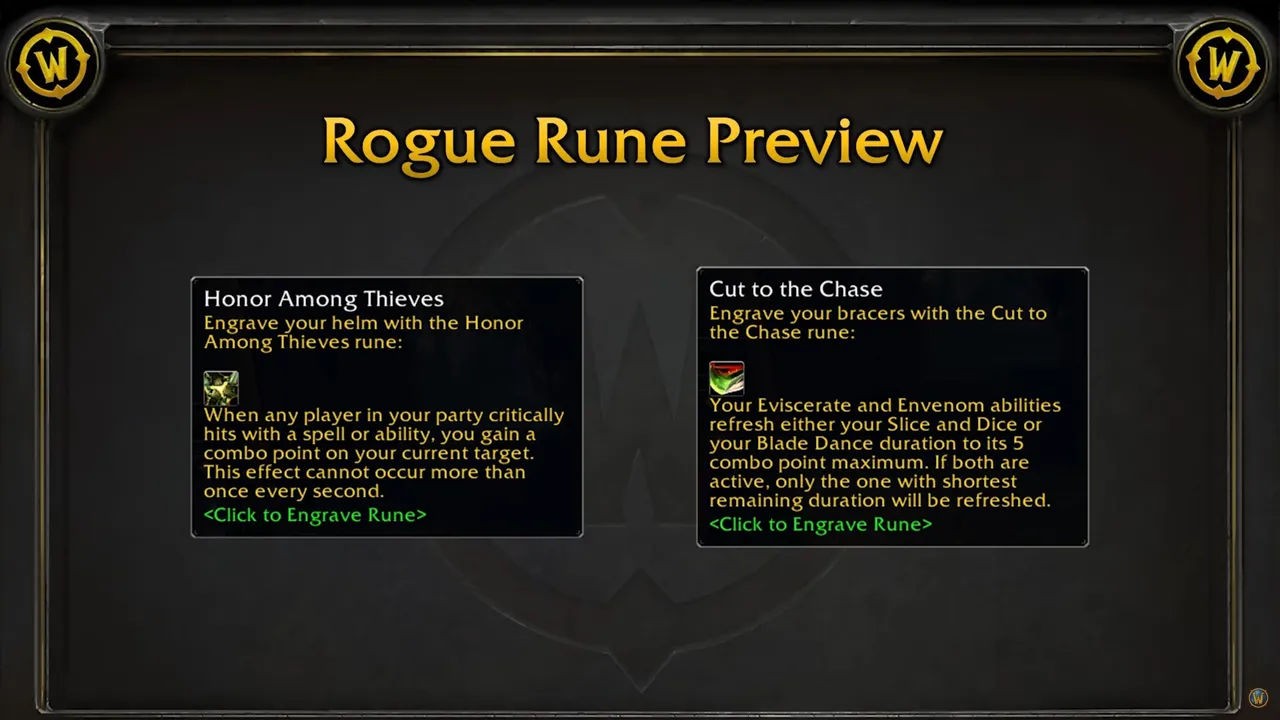 WoW SoD Phase 3 Rogue Runes