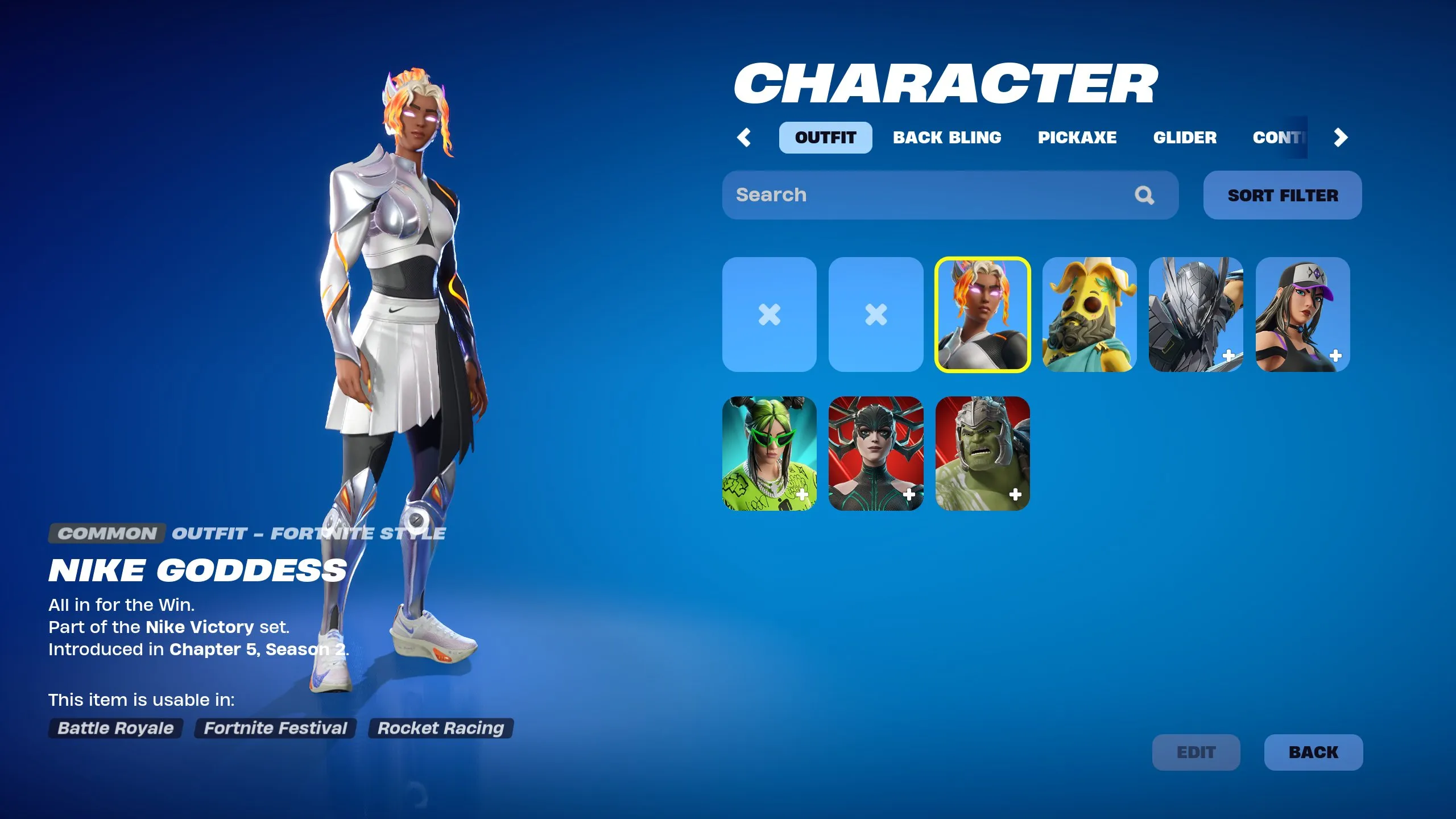 Nike Goddess Fortnite Skin