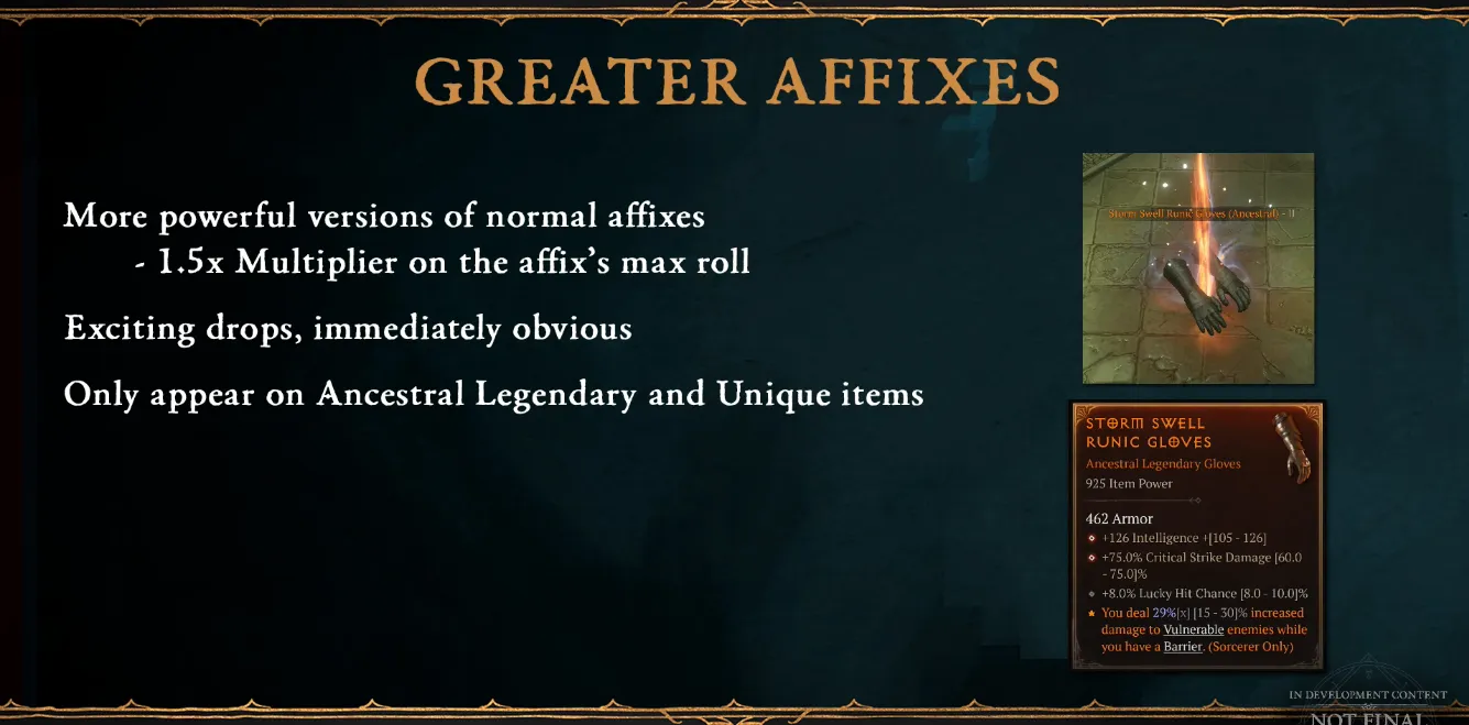 Diablo 4 Greater Affixes