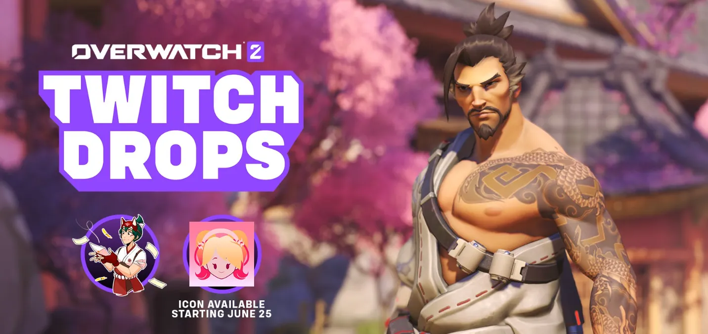 Overwatch 2 Season 11: New Twitch Drops Schedule and How to Earn Them Nihon Epic Hanzo Skin Rose Gold Mercy Player Icon Letter on the Wind Kiriko Spray