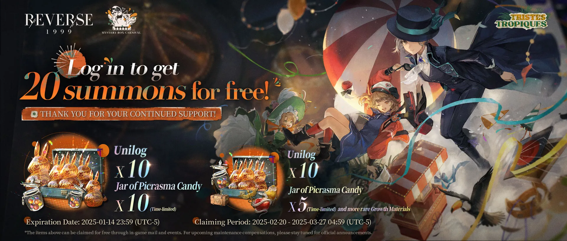 Reverse 1999 Version 2.2: Special Gift Event - 20 Free Summons