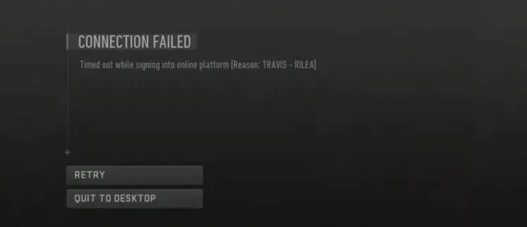 Travis-Rilea Error Modern Warfare 3 Fix