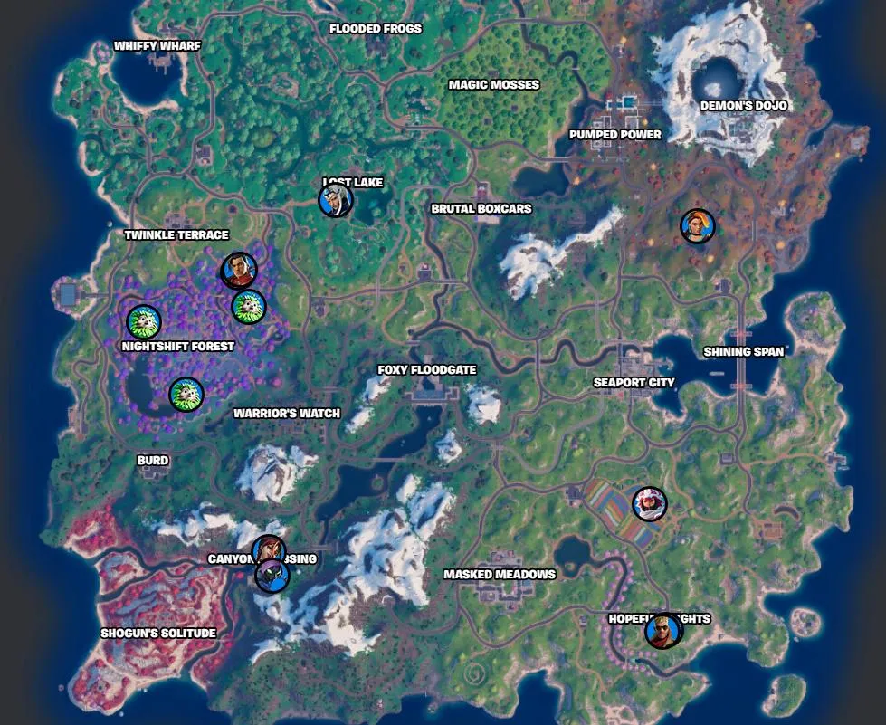 Every NPC location in Fortnite Chapter 6 Season 1