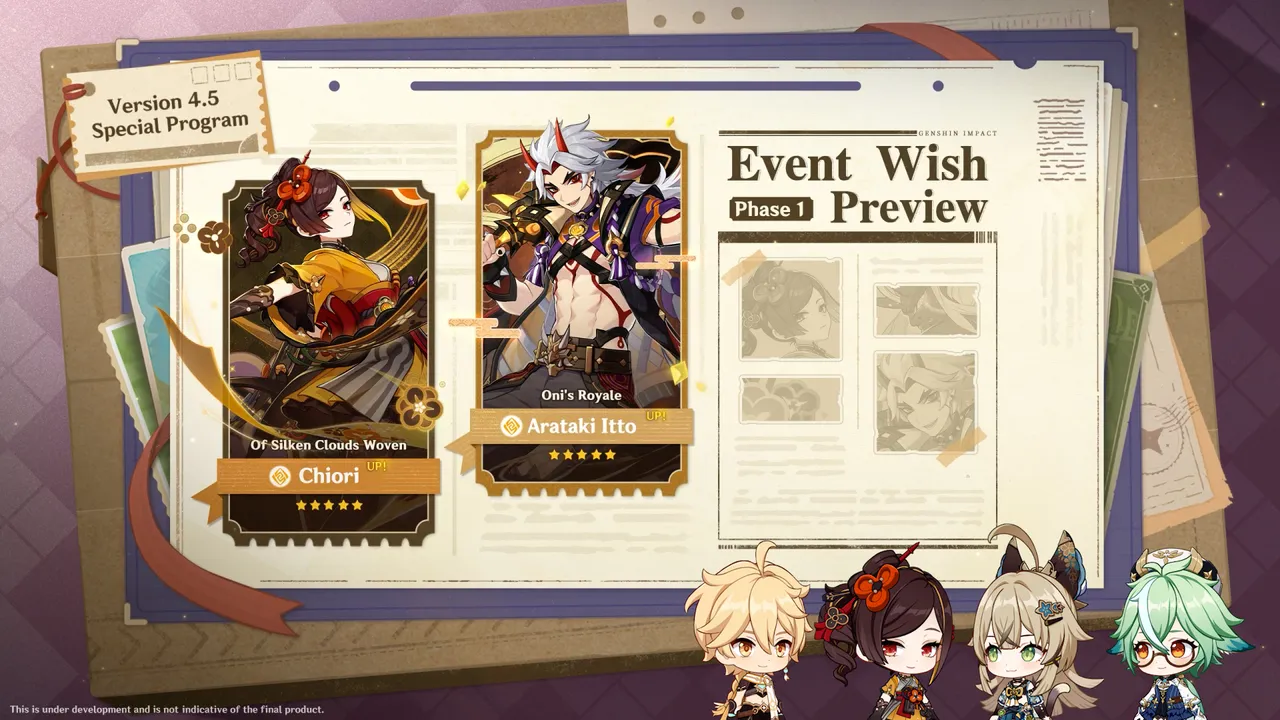 Genshin Impact Version 4.5 - Banner Schedule, Upcoming Characters
