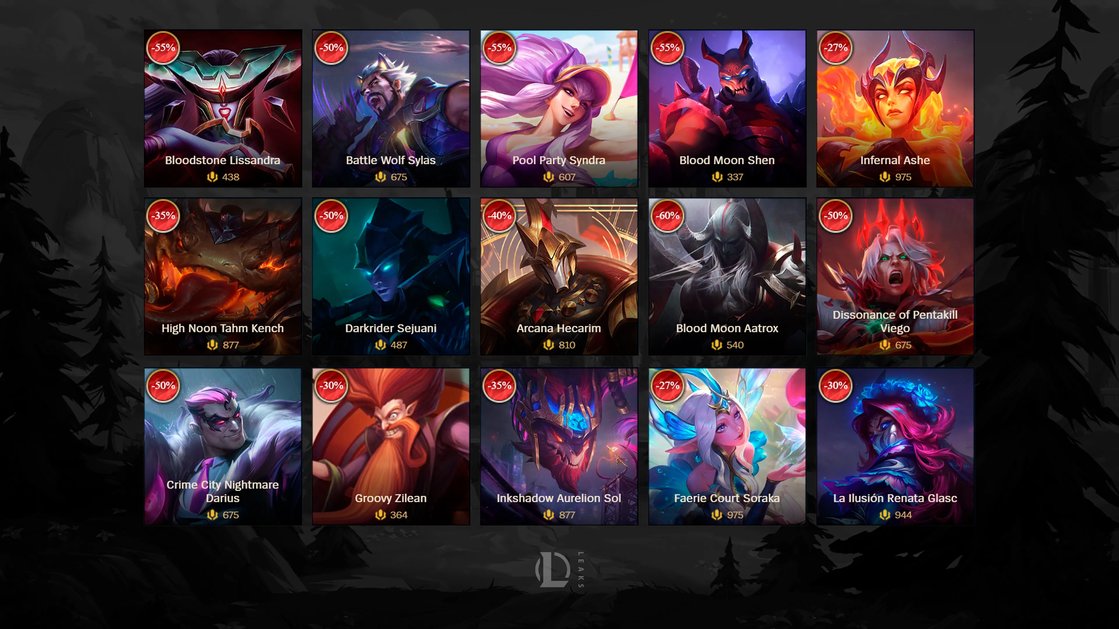 Current LoL Skin Sale (October 14 - October 21)