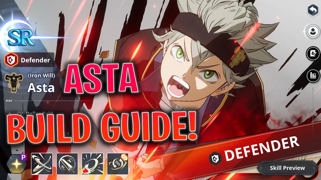 Black Clover M: Best Asta Guide, Build, Abilities