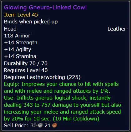 Glowing Gneuro-Linked Cowl