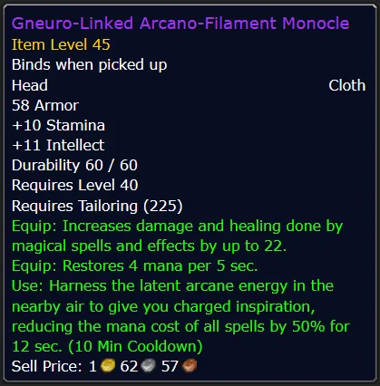 Gneuro-Linked Arcano-Filament Monocle