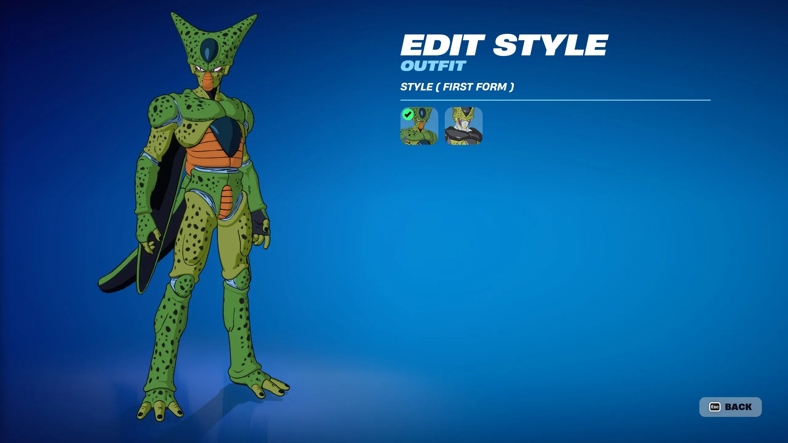 Fortnite x Dragon Ball Cell Outfit