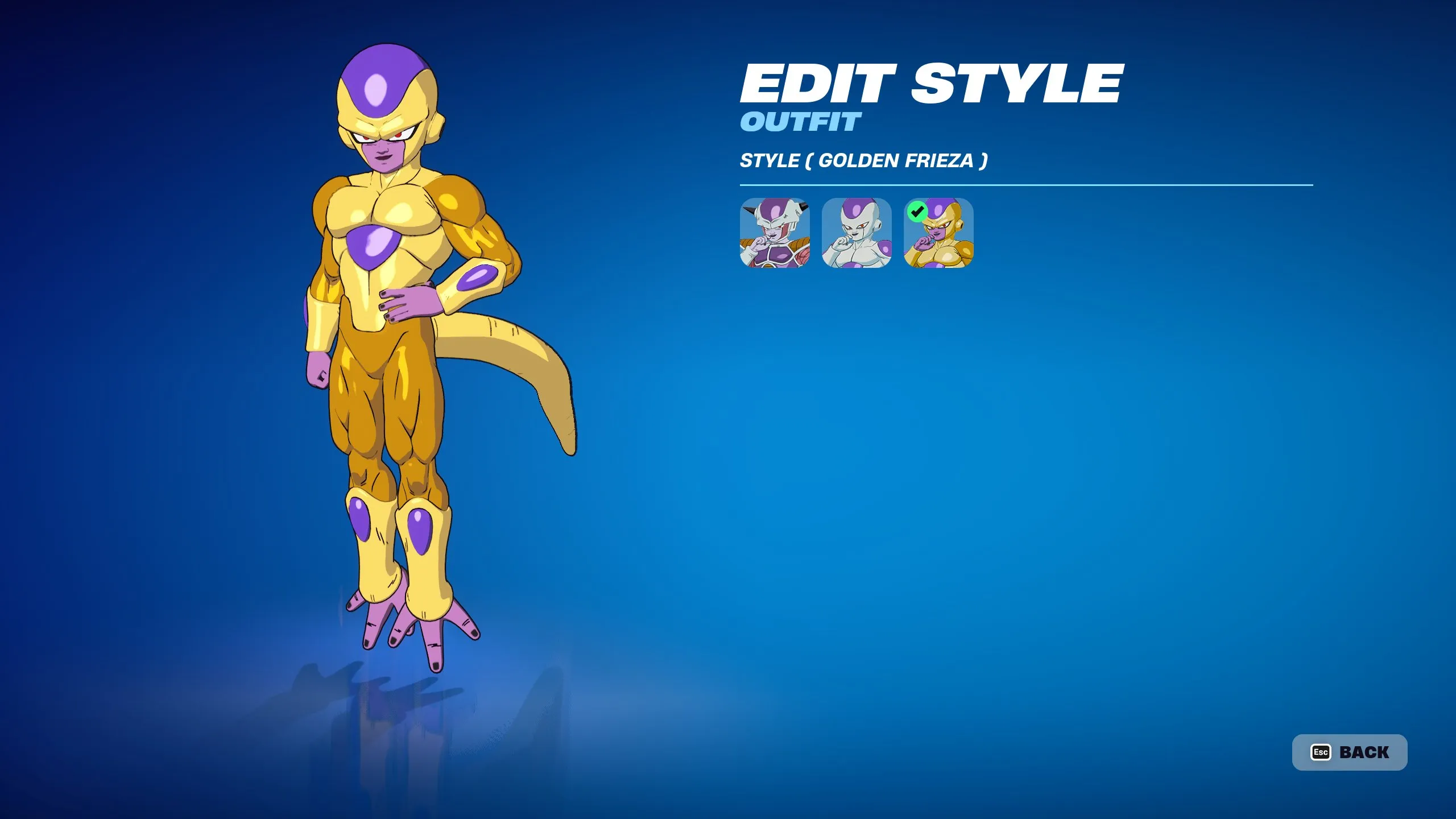 Fortnite x Dragon Ball Frieza Outfit