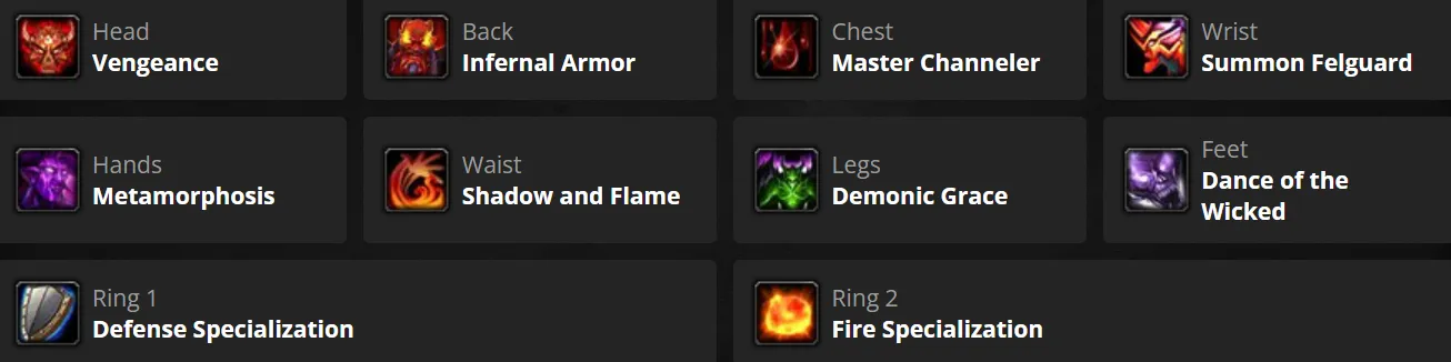 Warlock Tank Runes