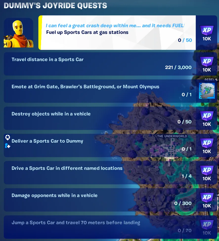 How to Complete Every Dummy's Joyride Quest in Fortnite
